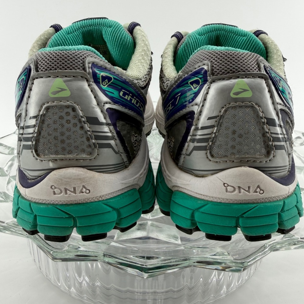 Brooks Ghost 7 Womens Running Shoes Gray Teal Purple Size 9 Medium B - Picture 6 of 10